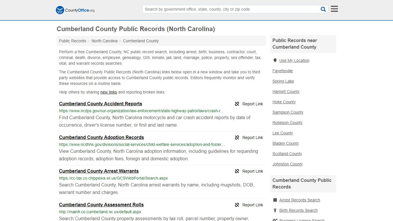 Cumberland County Public Records (North Carolina) - County Office