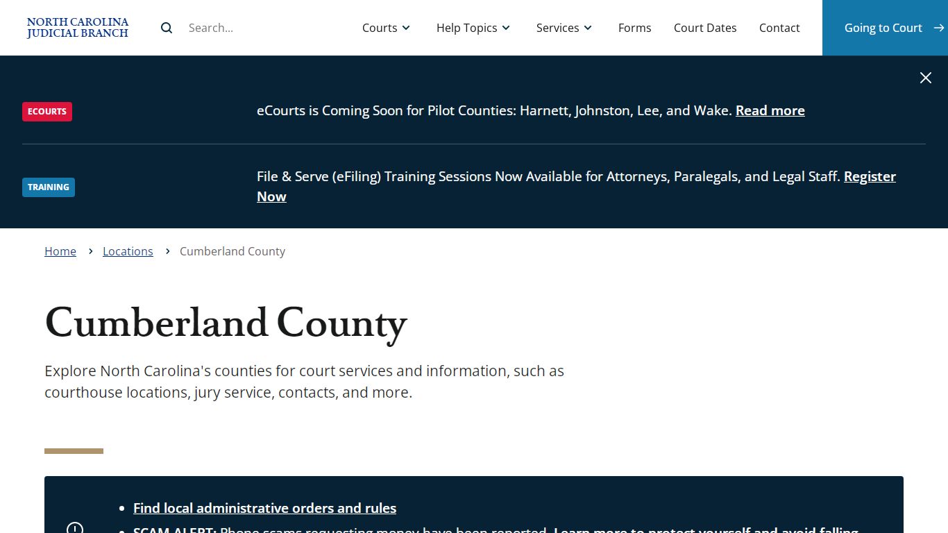 Cumberland County | North Carolina Judicial Branch - NCcourts