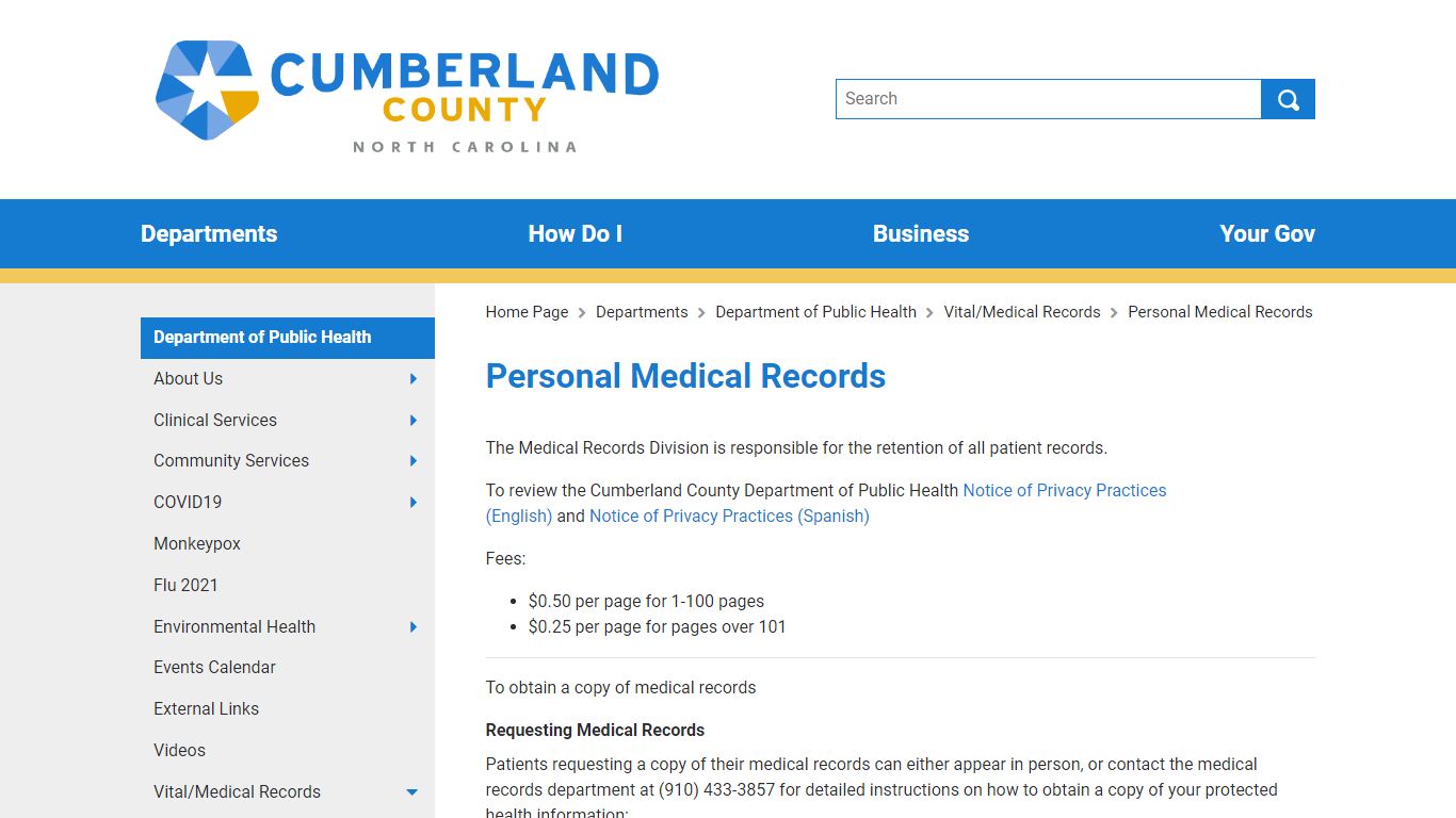 Personal Medical Records