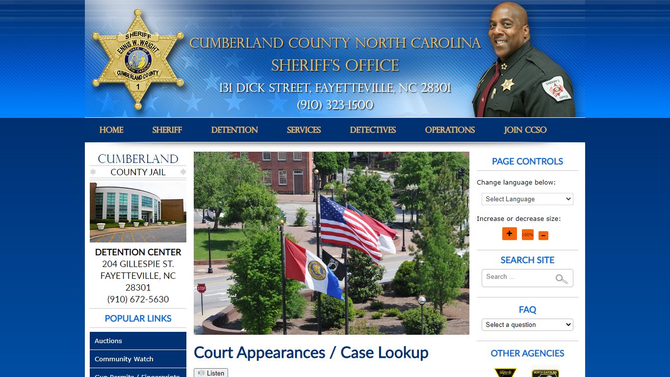 Court Appearances / Case Lookup | ccsonc.org